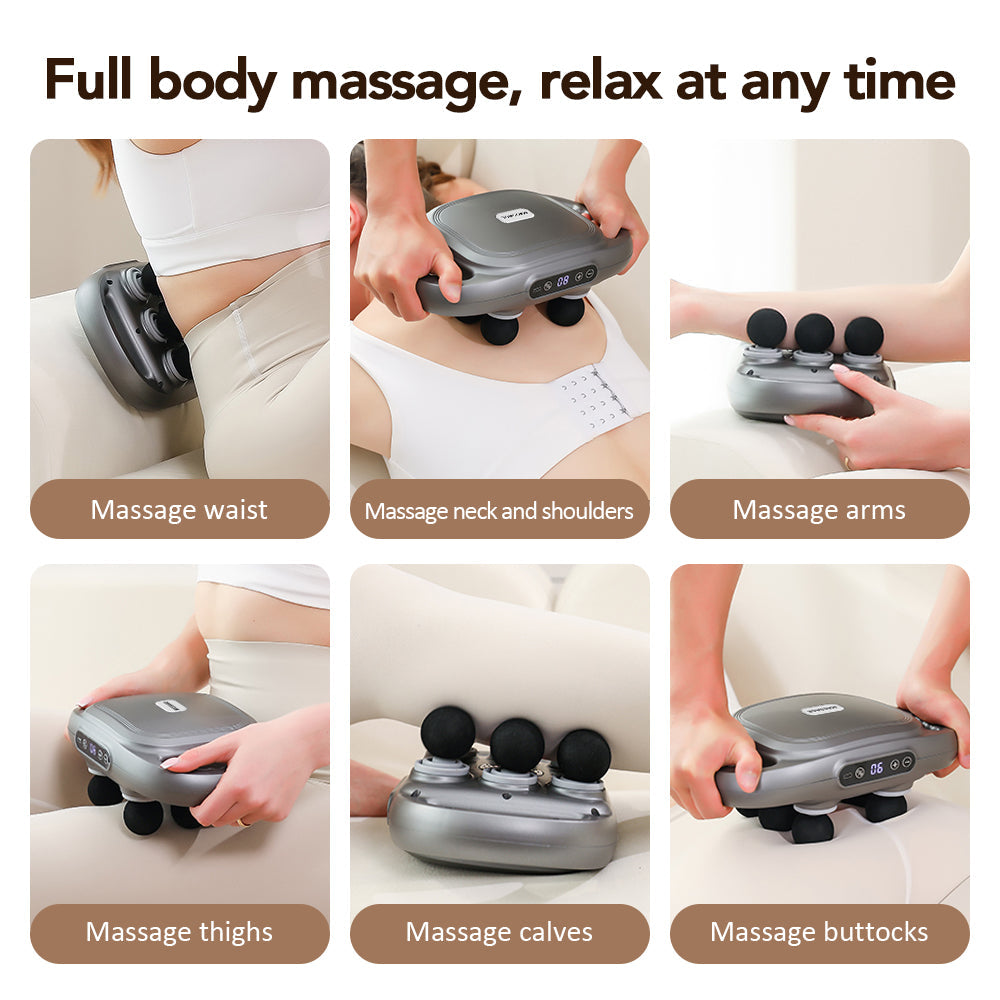 🎁6-Kopf-Massagepistole für kabellose Ganzkörper-Entspannung