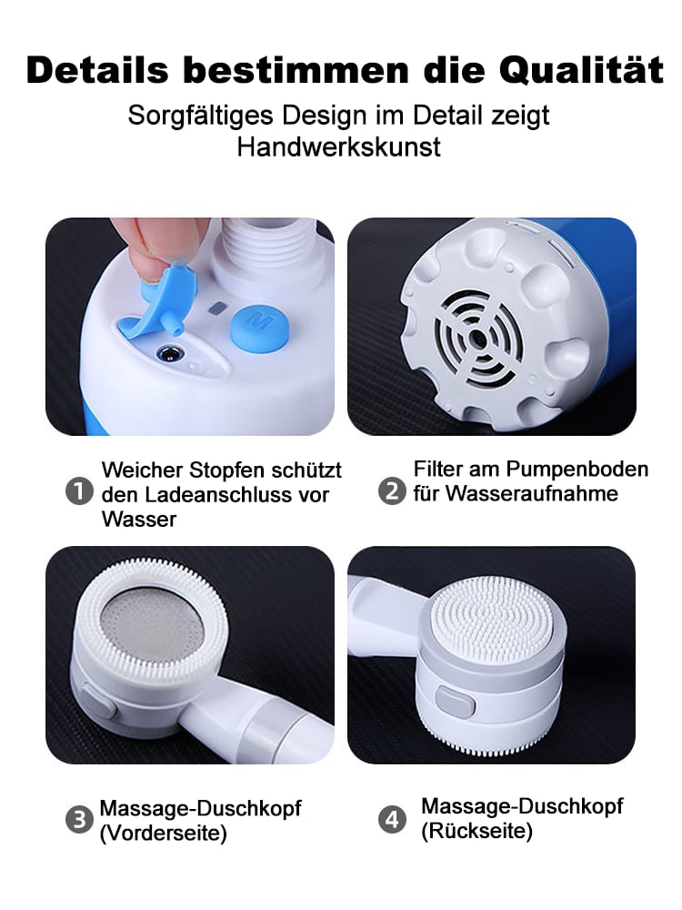 🚿 🔥 Tragbare Campingdusche mit einstellbarem Durchfluss - für eine einfache und bequeme Reinigung im Freien!