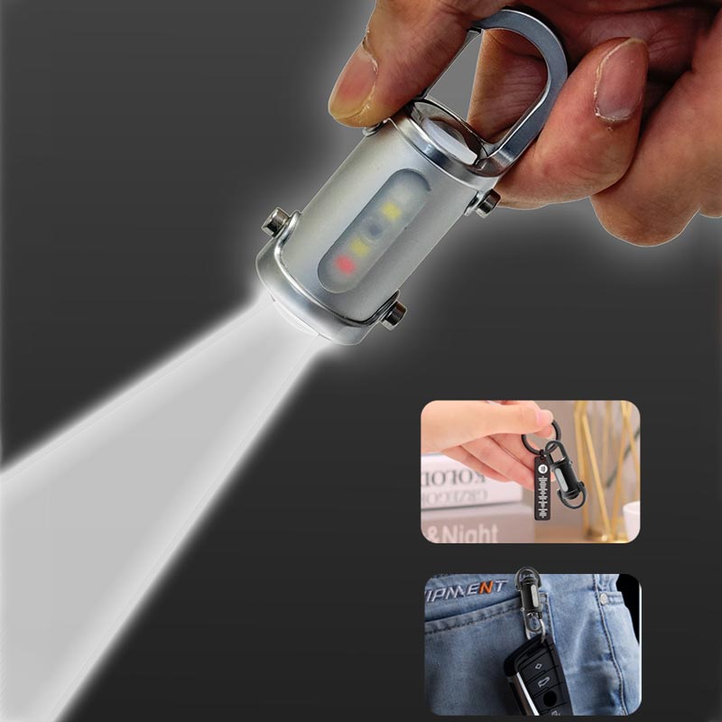 🔥1200LM Superhelle Mini-Schlüsselanhänger-Taschenlampe Wasserdicht