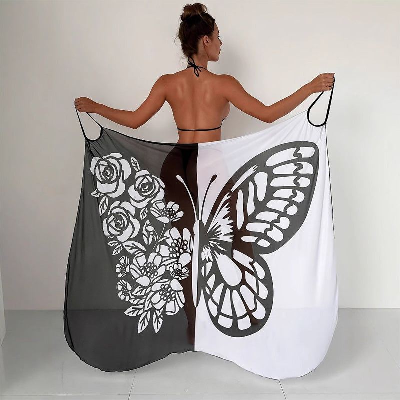 ⏳Zeitlich begrenztes Sonderangebot⏰Damen-Schmetterlings-Badeanzug, Cover-Up & Kleid