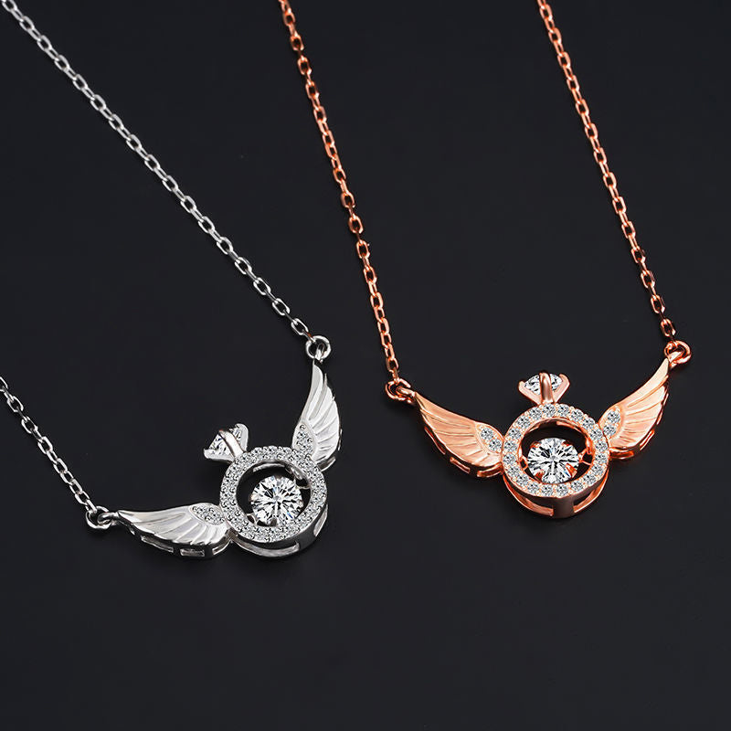 💖 60% Rabatt Geschenkangebot zum Muttertag💖Engelsflügel Strass Halskette