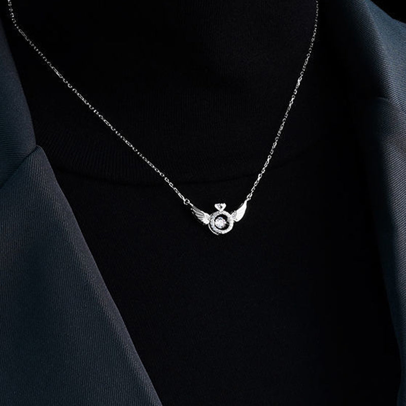 💖 60% Rabatt Geschenkangebot zum Muttertag💖Engelsflügel Strass Halskette