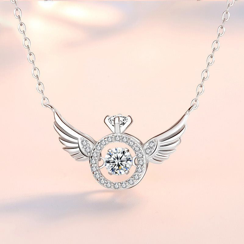 💖 60% Rabatt Geschenkangebot zum Muttertag💖Engelsflügel Strass Halskette