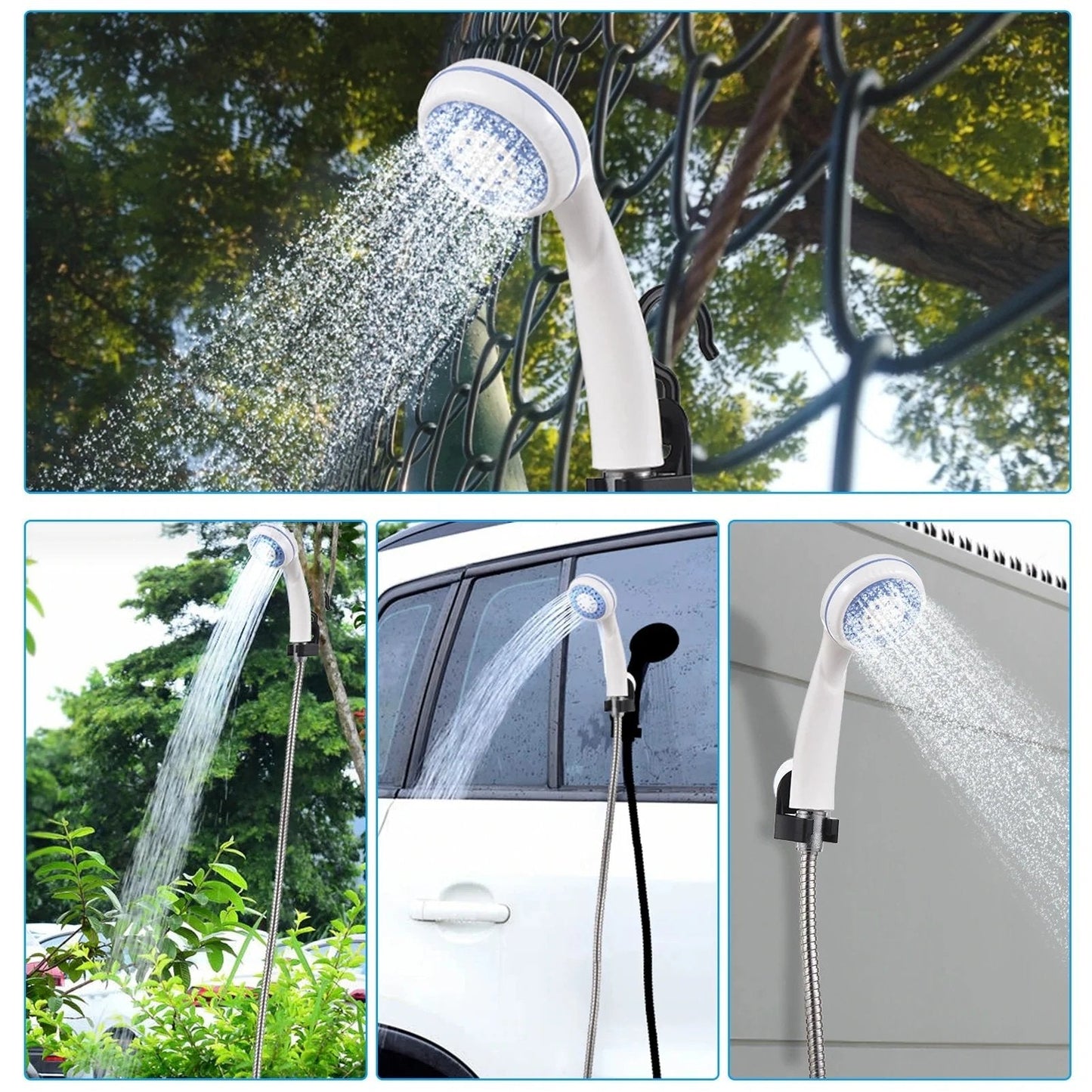 🚿 🔥 Tragbare Campingdusche mit einstellbarem Durchfluss - für eine einfache und bequeme Reinigung im Freien!