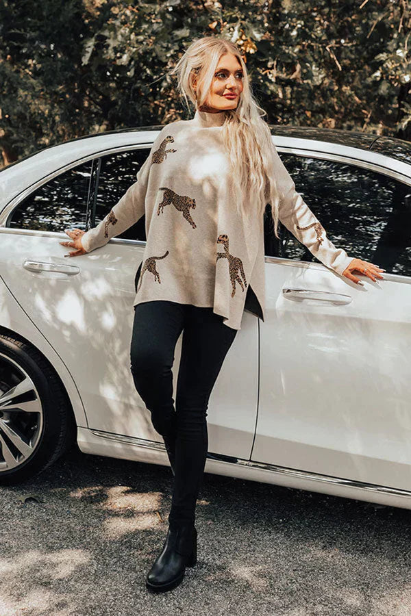 💕Autumn new style 50% OFF💕Casual retro tiger and leopard print long-sleeved top
