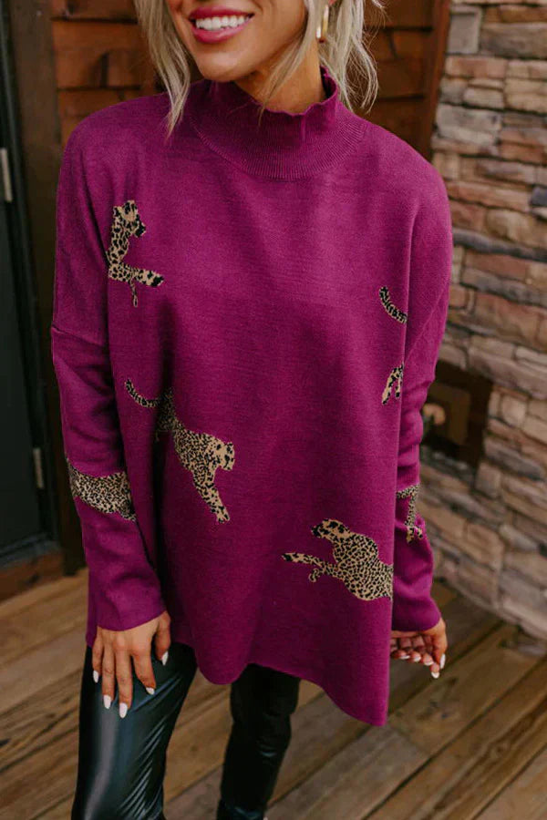 💕Autumn new style 50% OFF💕Casual retro tiger and leopard print long-sleeved top