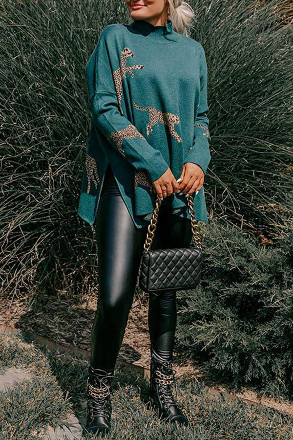 💕Autumn new style 50% OFF💕Casual retro tiger and leopard print long-sleeved top
