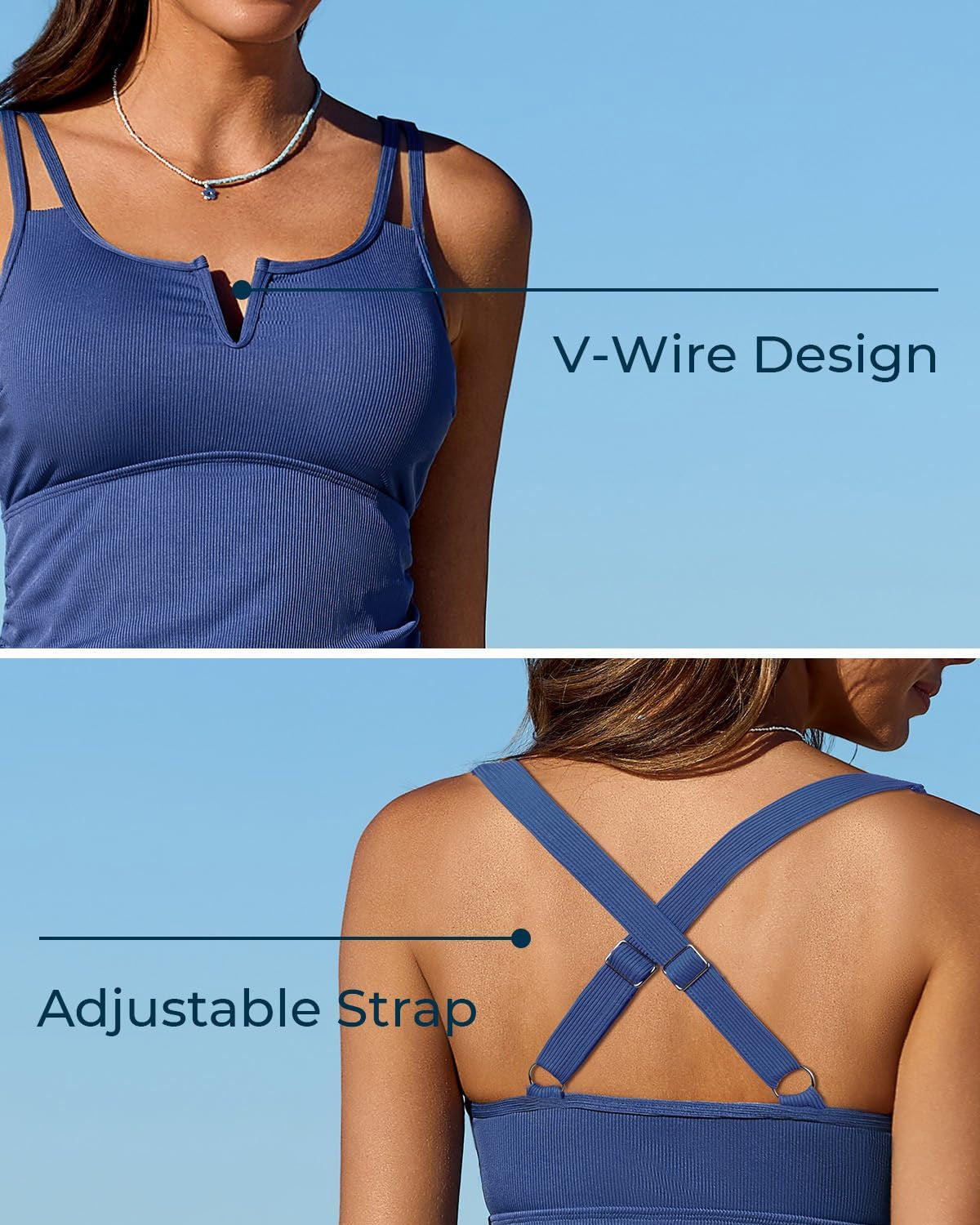 🏖️Letzter Tag! 60% REDUKTION - 💥🏝️ZWEITEILIGES TANKINI-SET MIT BAUCHANSATZ