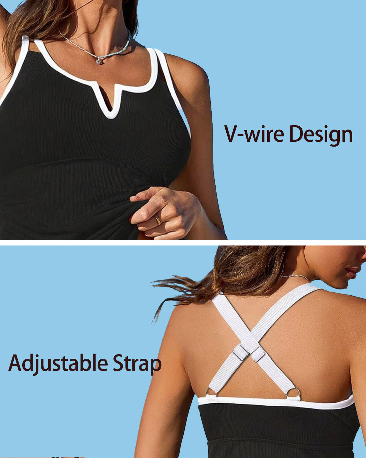 🏖️Letzter Tag! 60% REDUKTION - 💥🏝️ZWEITEILIGES TANKINI-SET MIT BAUCHANSATZ