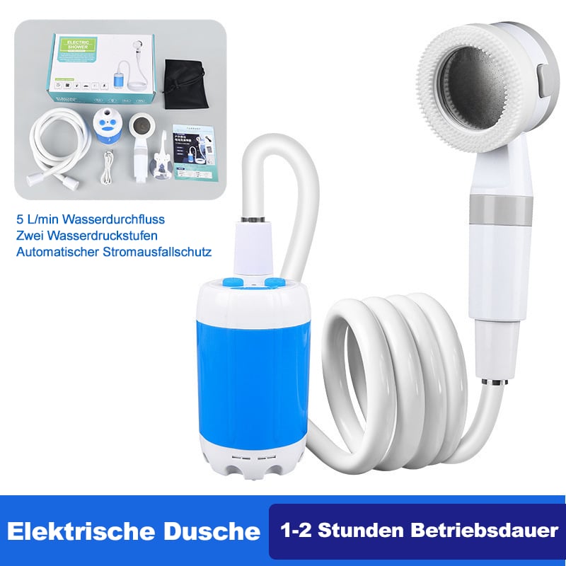 🚿 🔥 Tragbare Campingdusche mit einstellbarem Durchfluss - für eine einfache und bequeme Reinigung im Freien!