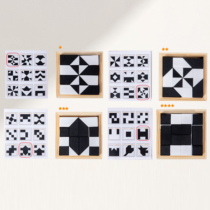🎁Early Xmas Sales🎅Creative Black & White Block Puzzles Set for Kids