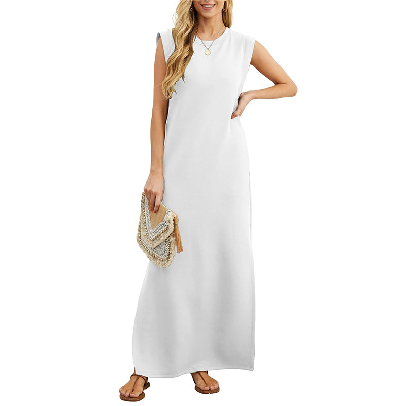 ⏳Begrenzte Zeit 50% Rabatt💥Damen Lockeres, Geteiltes, Faltenfreies Langarmkleid