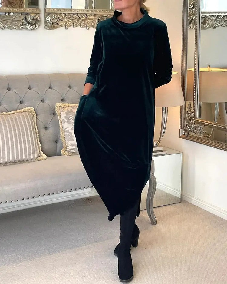 🔥Hot Sale 60% OFF 🔥New slimming long dress with round neck.