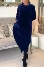 🔥Hot Sale 60% OFF 🔥New slimming long dress with round neck.