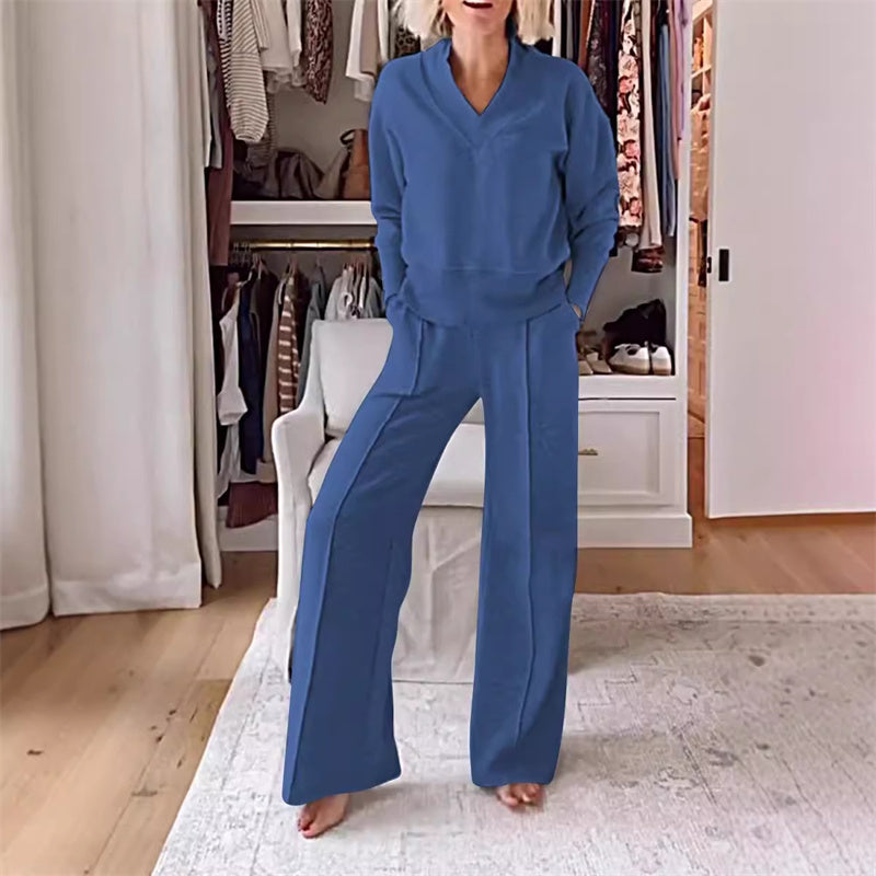 Women's casual fashion set ๐(top + trousers)