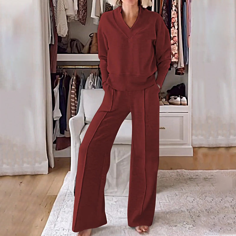 Women's casual fashion set ๐(top + trousers)