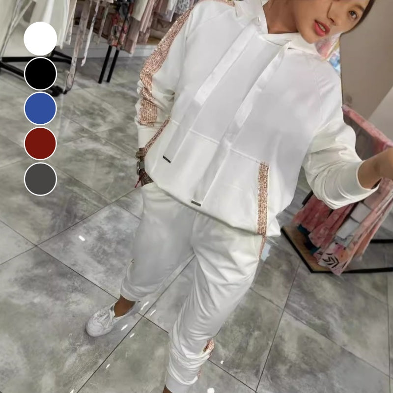 💥Hot Sell 50% Off💥Women’s Drawstring Hooded Tops & Pants 2-Piece Set