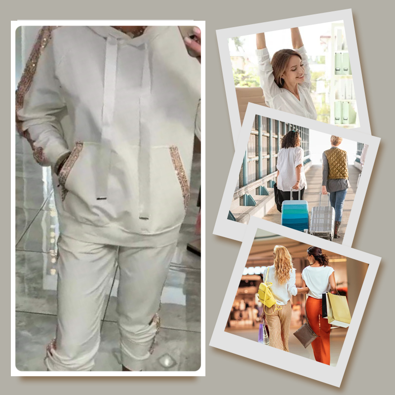 💥Hot Sell 50% Off💥Women’s Drawstring Hooded Tops & Pants 2-Piece Set