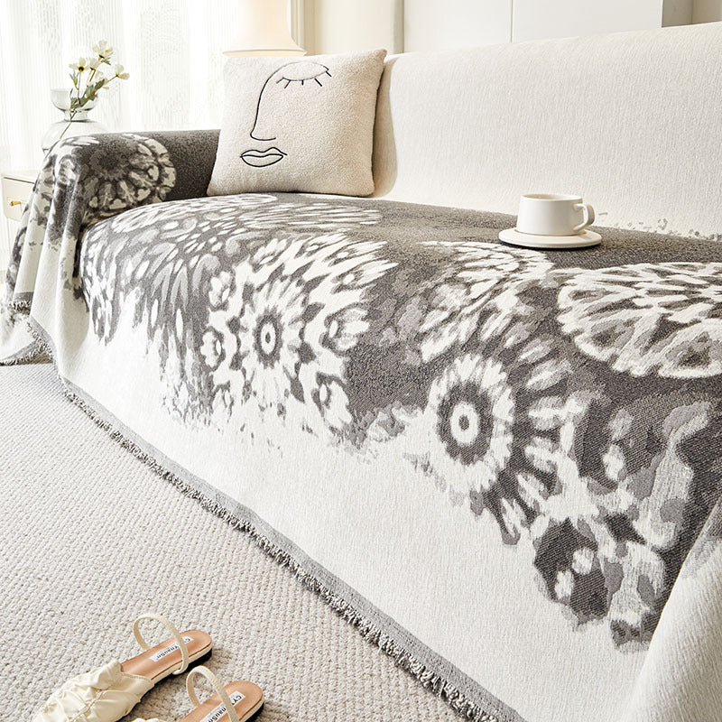 🔥Free shipping🔥Elegant Anti-Cat Scratch Tassel Chenille Sofa Covers