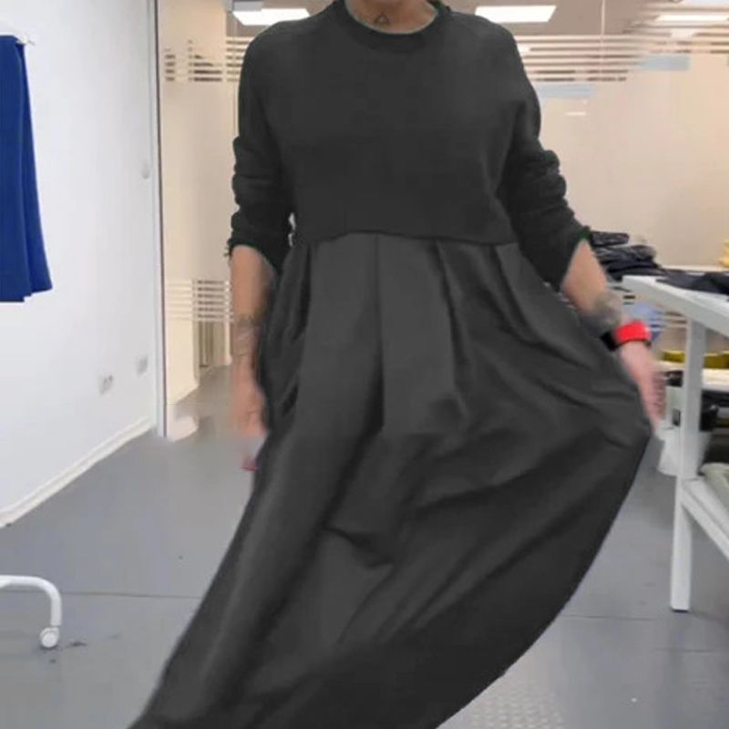 Women’s Casual Round-neck Long-sleeve Dress👗