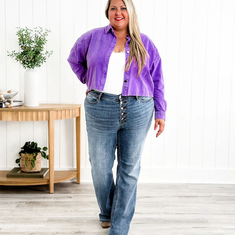 đ„Hot Sale 49% OFFđ„Womenâs Button-Fly Bootcut Jeans