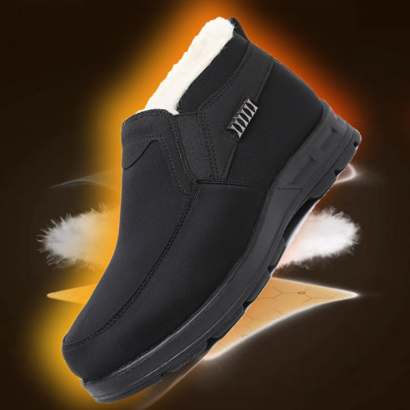 Winter wool warm and plush men's cotton boots