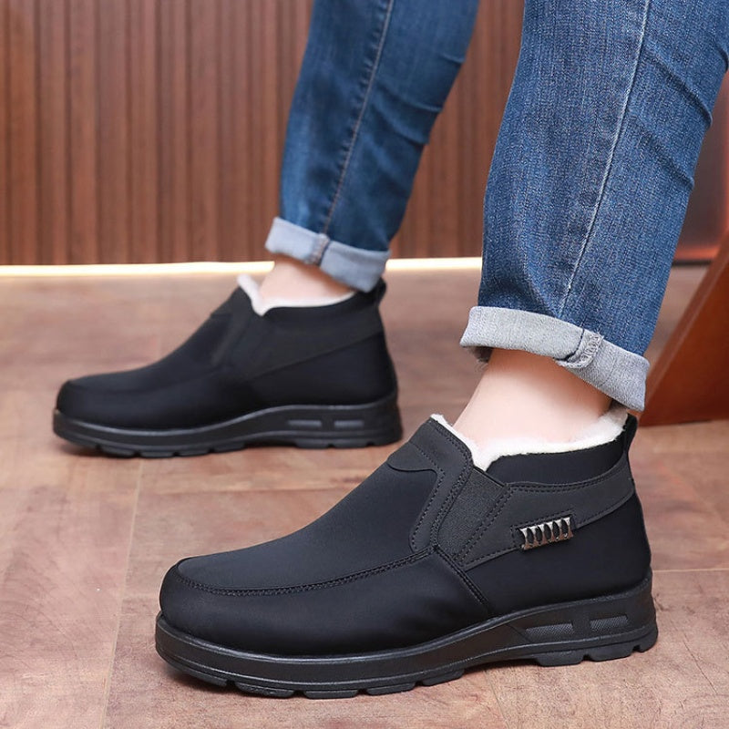 Winter wool warm and plush men's cotton boots