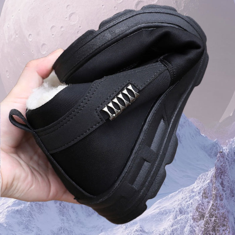 Winter wool warm and plush men's cotton boots