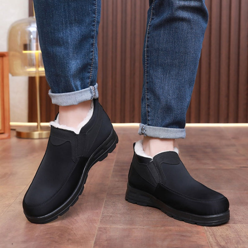 Winter wool warm and plush men's cotton boots
