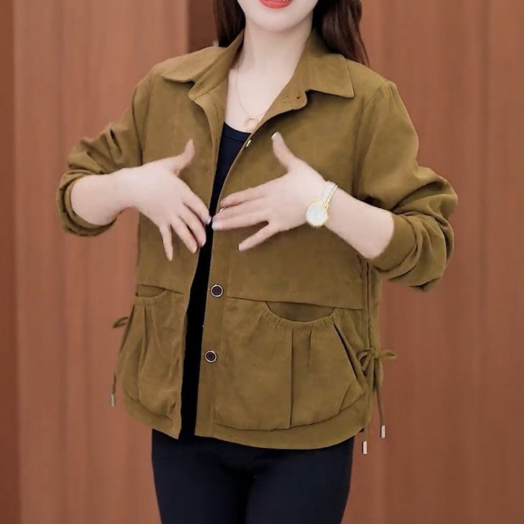 Women’s Casual Lapel Button Short Jacket