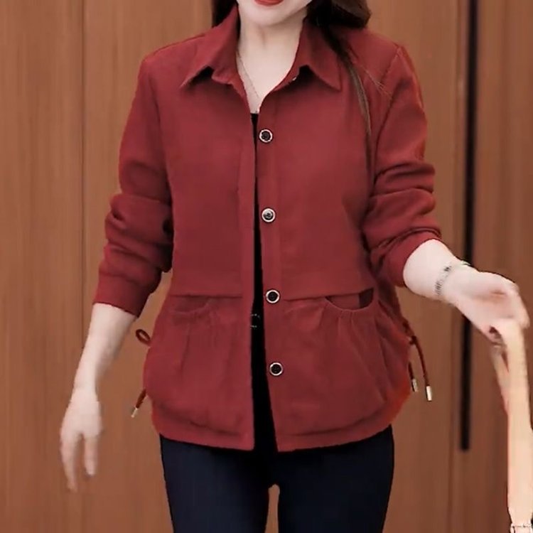 Women’s Casual Lapel Button Short Jacket