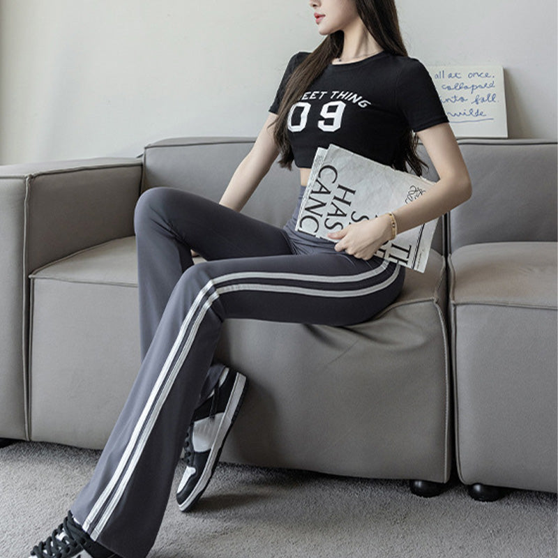 Women's High-Waisted Flare Leggings with Tummy Control