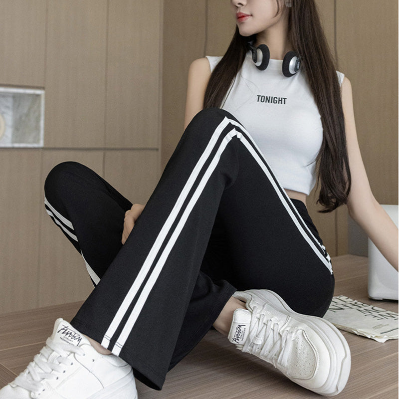 Women's High-Waisted Flare Leggings with Tummy Control