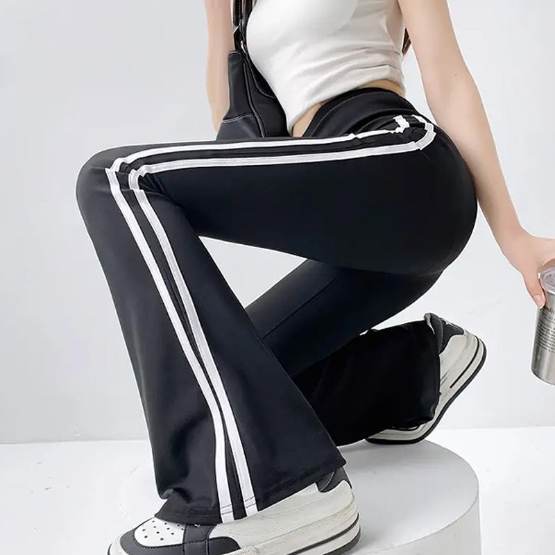 Women's High-Waisted Flare Leggings with Tummy Control
