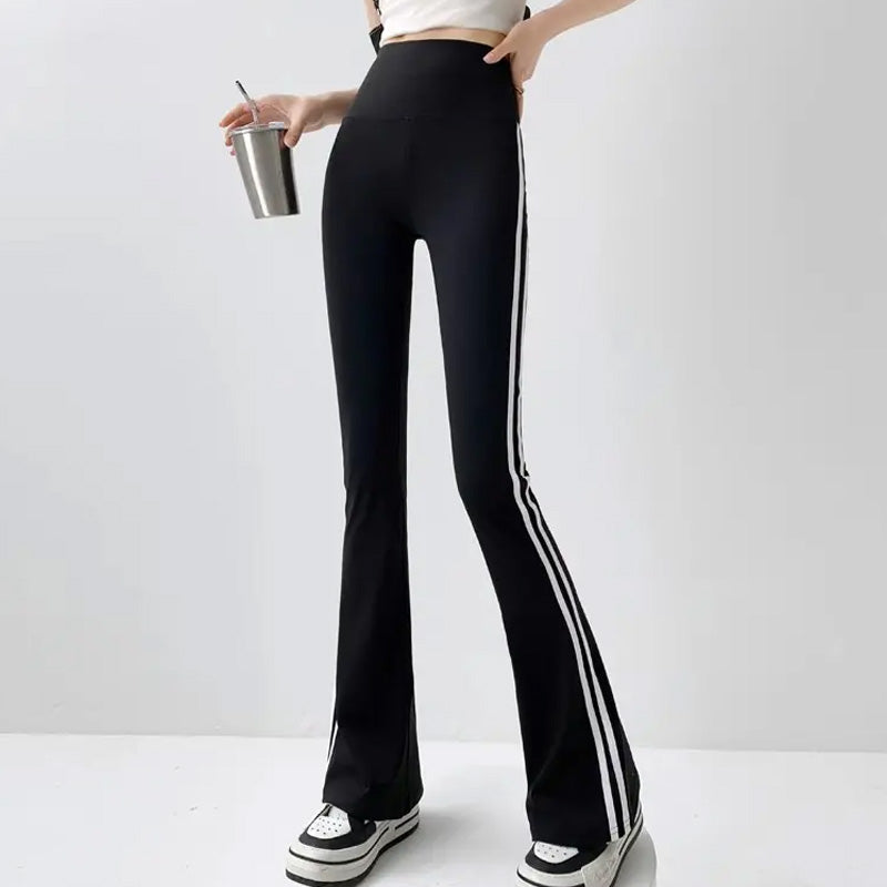 Women's High-Waisted Flare Leggings with Tummy Control