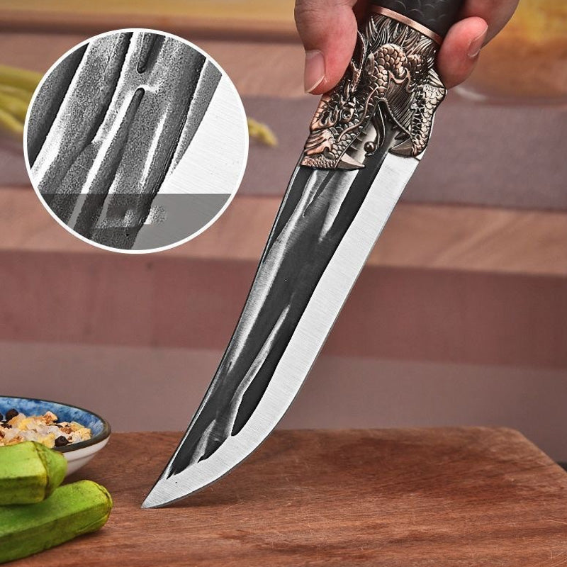 🎁Knochenschneidemesser mit Drachenverzierung und Scheide🔪💎