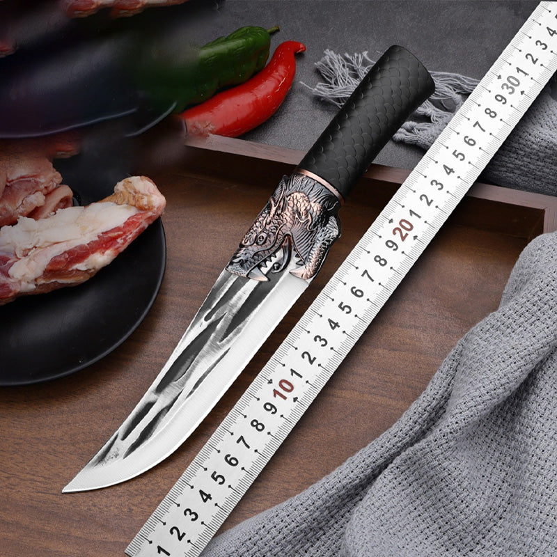 🎁Knochenschneidemesser mit Drachenverzierung und Scheide🔪💎