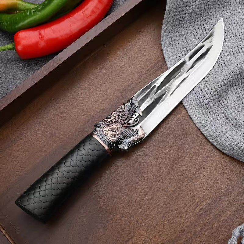 🎁Knochenschneidemesser mit Drachenverzierung und Scheide🔪💎