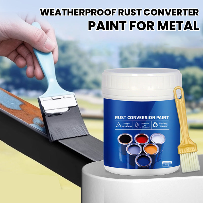 Metallschutzfarbe: Rostfrei in 1 Schritt – für Zaun, Auto & Werkzeug🔥Wetterfeste Rostumwandlungsfarbe für Metall🛡️