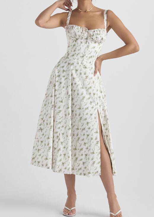 🌷 Sommer Hot Sale - 50% Rabatt 🍧 Druckgestuftes Korsett-Sommerkleid