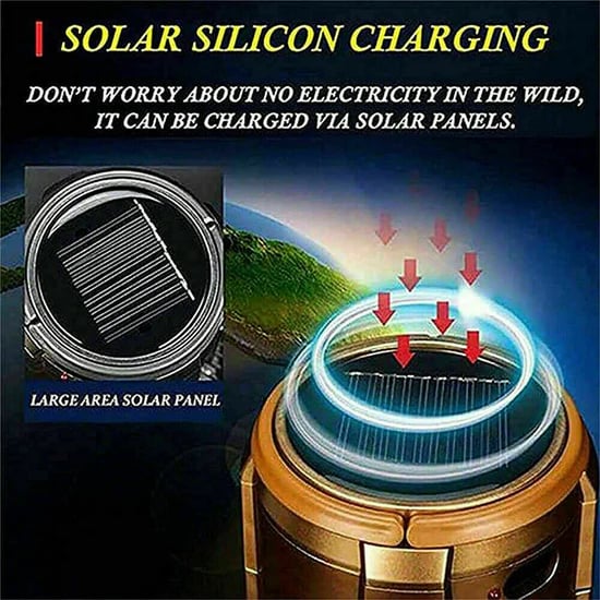 Tragbares 6-in-1-Solar-LED-Notlicht
