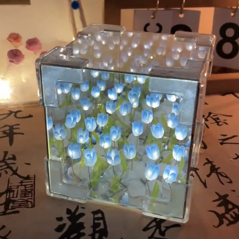 🌷 Oster-Sonderangebote 45% Rabatt! 🥚✨Magischer Würfel DIY Tulip Mirror Light