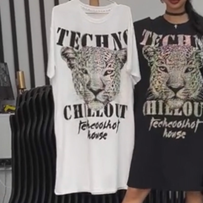 ✨Aktuell Trendend✨Frauenübergroßes Glitzer-T-Shirt-Kleid