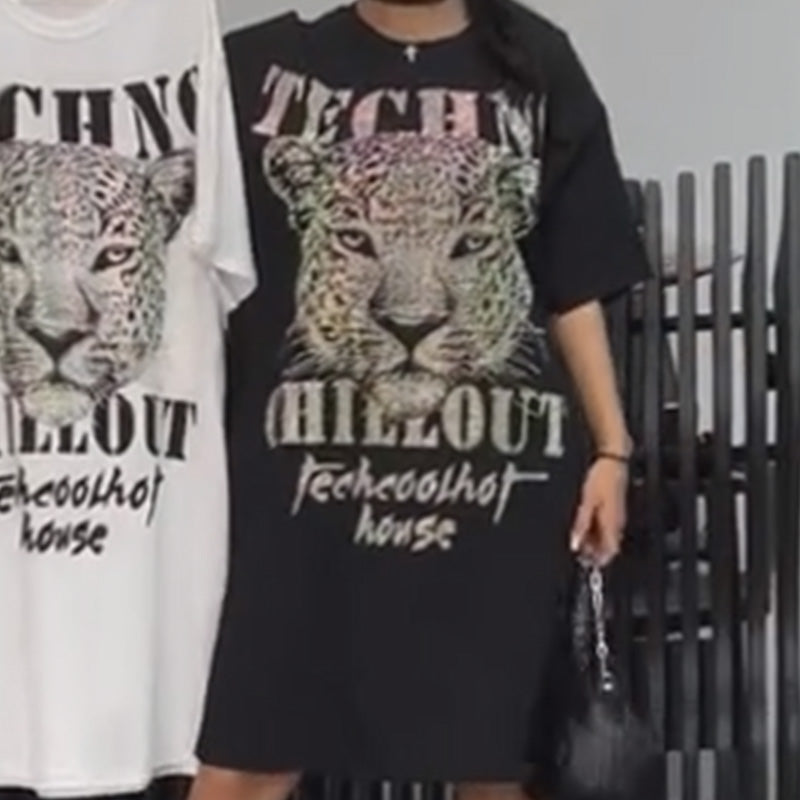 ✨Aktuell Trendend✨Frauenübergroßes Glitzer-T-Shirt-Kleid