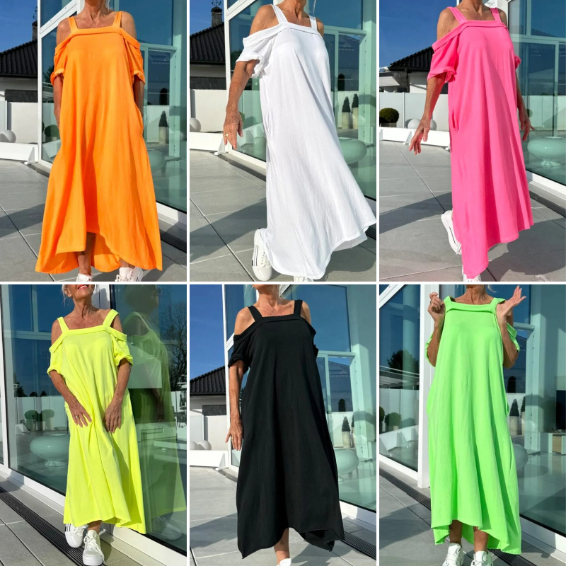 💃Lässiges Maxikleid für Frauen mit kalten Schultern