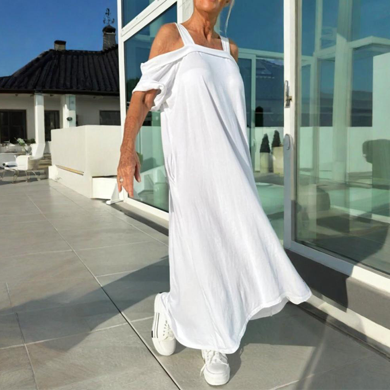 💃Lässiges Maxikleid für Frauen mit kalten Schultern