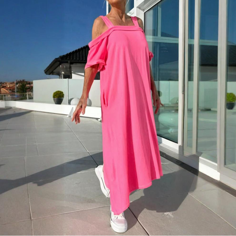 💃Lässiges Maxikleid für Frauen mit kalten Schultern