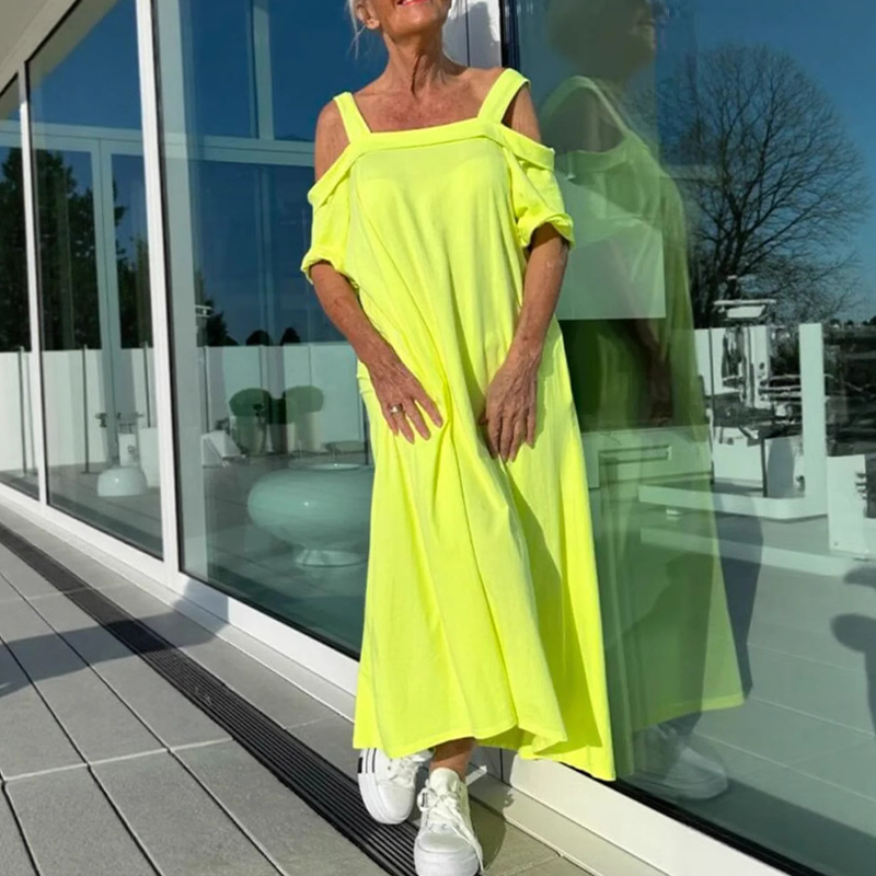 💃Lässiges Maxikleid für Frauen mit kalten Schultern