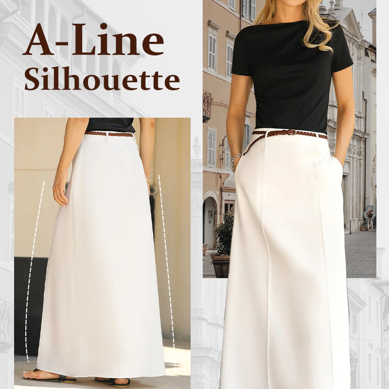 ✨Fließender Chiffon Damen Retro Maxirock - Romantischer und eleganter Stil