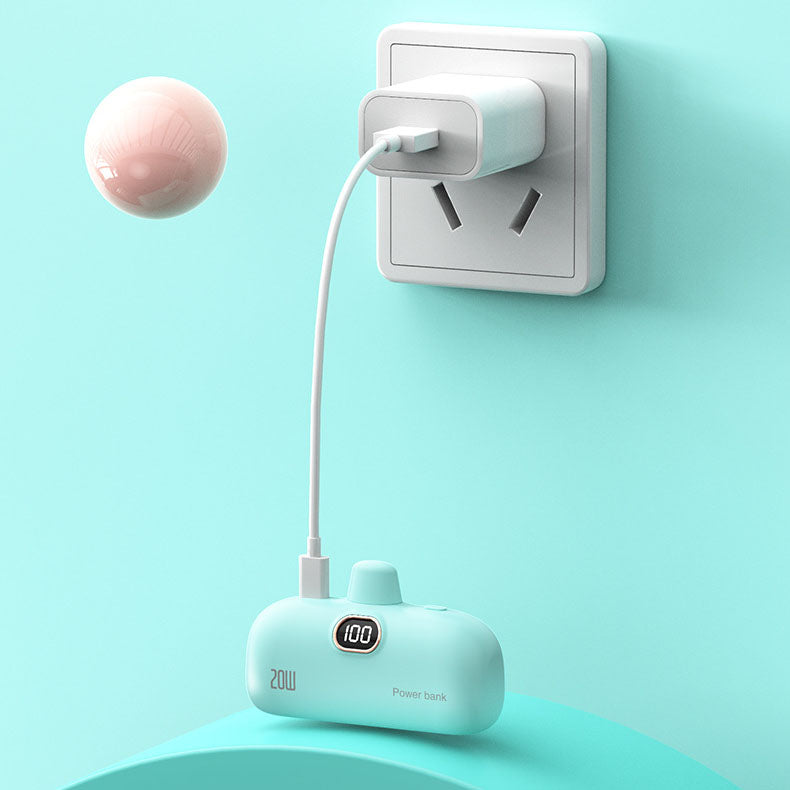 Tragbare kabellose Powerbank in Lippenstiftgröße mit 5000 mAh